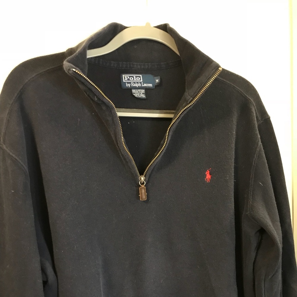 Navy blue POLO quarter zip